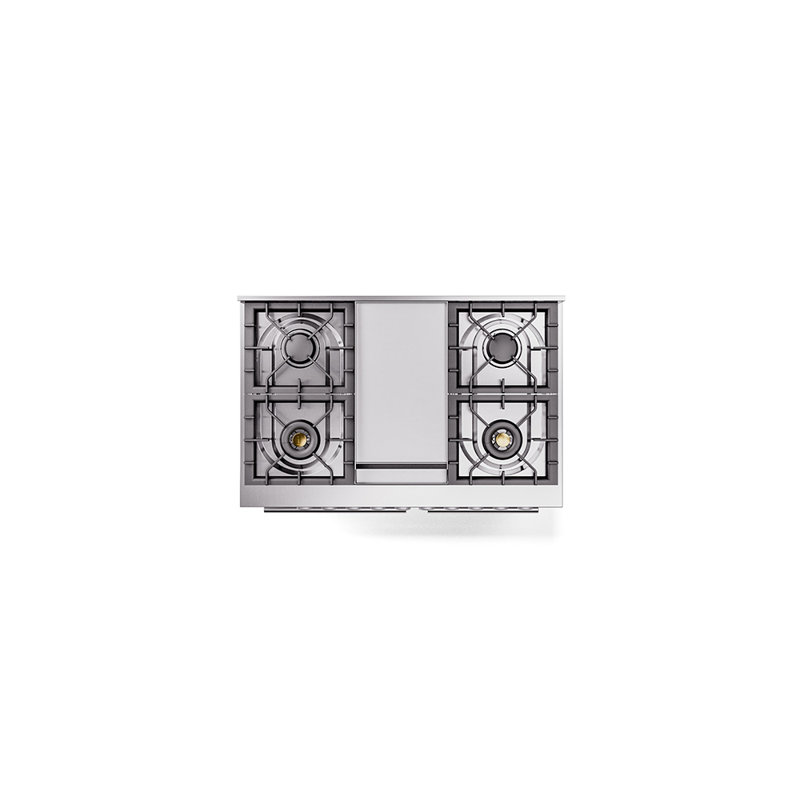 Cuisinière à double carburant 40 po ILVE Professional Plus II, RAL classique / acier inoxydable, Gaz naturel