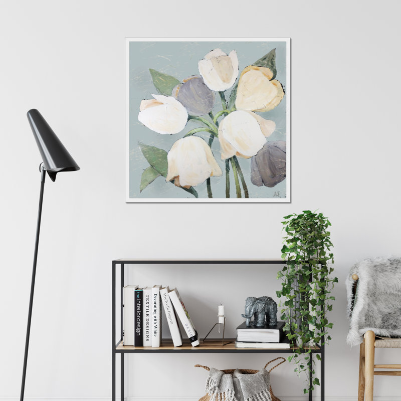 French Tulips I 1 Piece Painting, 95cm H x 95cm W, White Framed Paper Print
