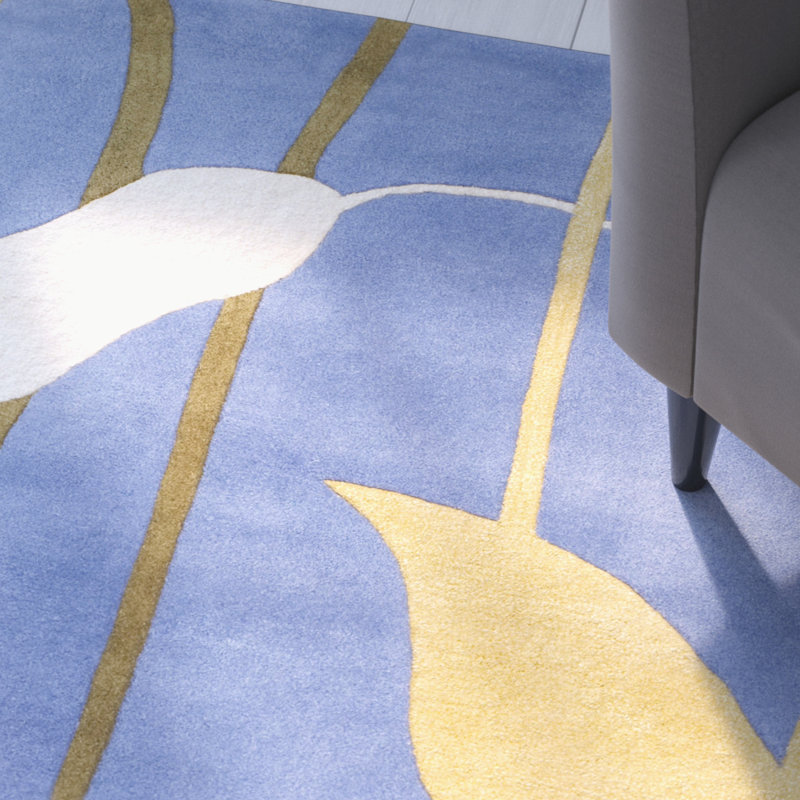 Soho Hand Tufted Wool And Viscose Floral Rug, Rectangle 7'6" x 9'6"