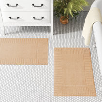 Mauve bathroom rugs, contour rug sets, extra thick bath mats, anti-slip  soft plush chenille shaggy bath mats (50 x 80cm plus 50 x 50cm u)