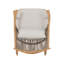Chaise berçante d'extérieur avec structure en fer et dossier en rotin PE