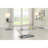 Rectangular U-Shaped Glass Top Coffee Table