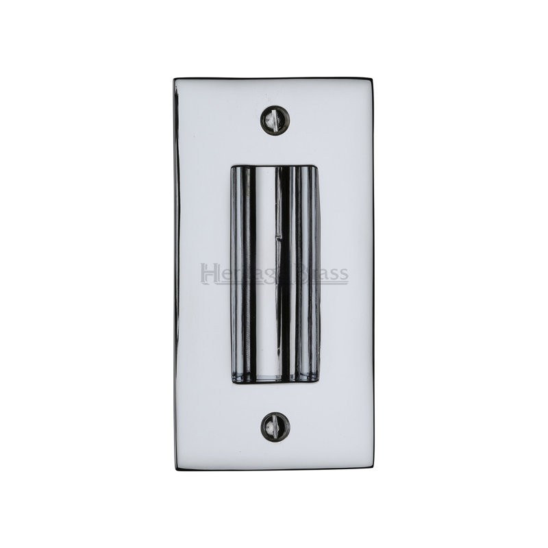 Heritage Brass Heritage Flush Pull, 10.16 cm H, Polished Chrome