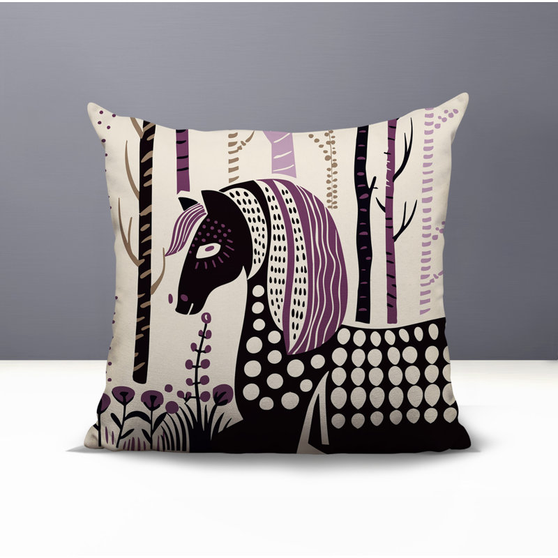 Coussin carré intérieur / extérieur noko, Mauve, Carré 19 po