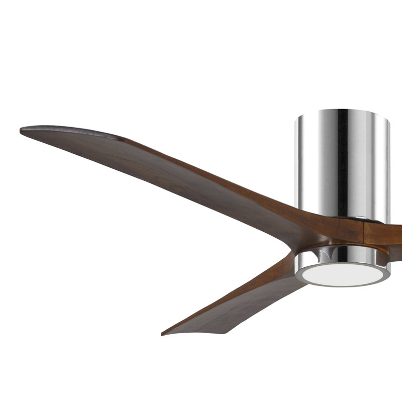 Irene LED Ceiling Fan, Walnut, 60", Polished Chrome