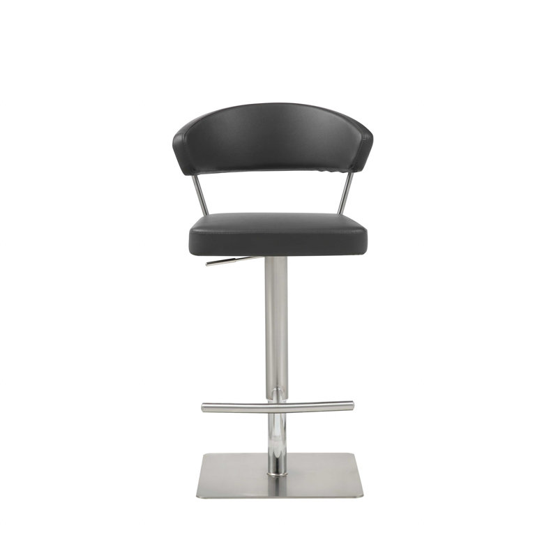 Tabouret de bar réglable en hauteur Ajwan, Gris foncé