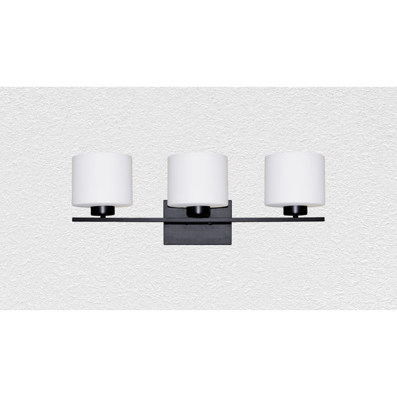 Éclairage pour salle de bain 3 lumières Monatuk, Bronze ébène
