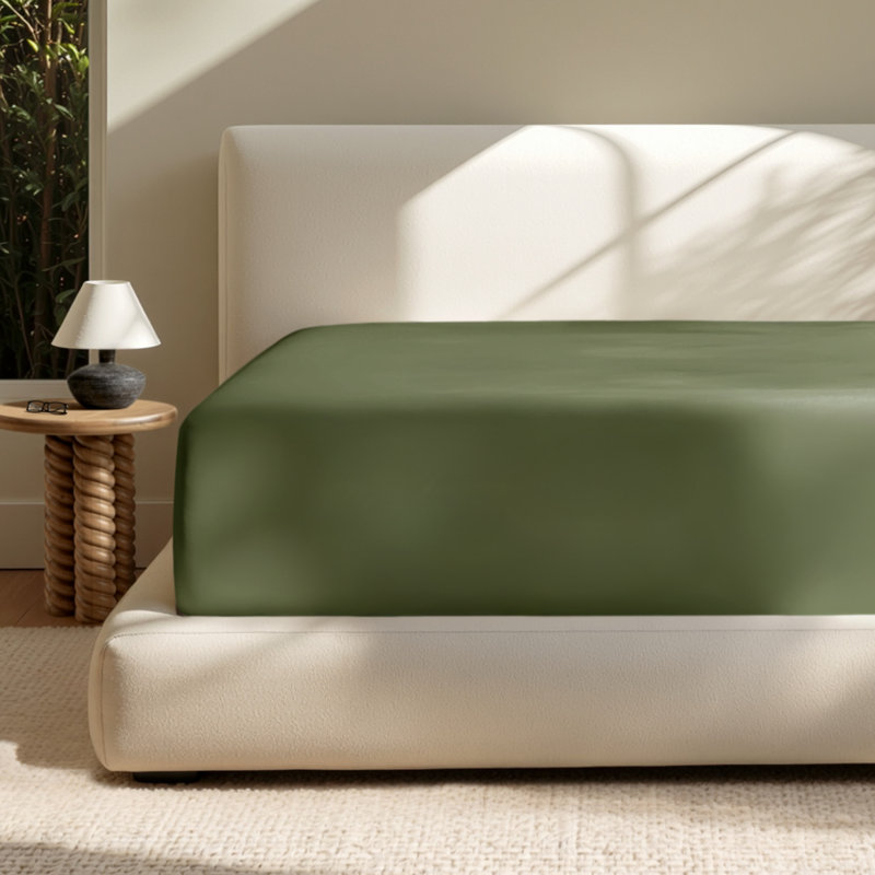 Extra Deep Microfiber Fitted Sheet, King Fitted Sheet, Cypress