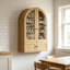 Armoire murale arquée 23,6 po avec portes en verre et rangement inférieur, armoire de salle de bain murale avec tablettes réglables, armoire à pharmacie moderne-1894008257