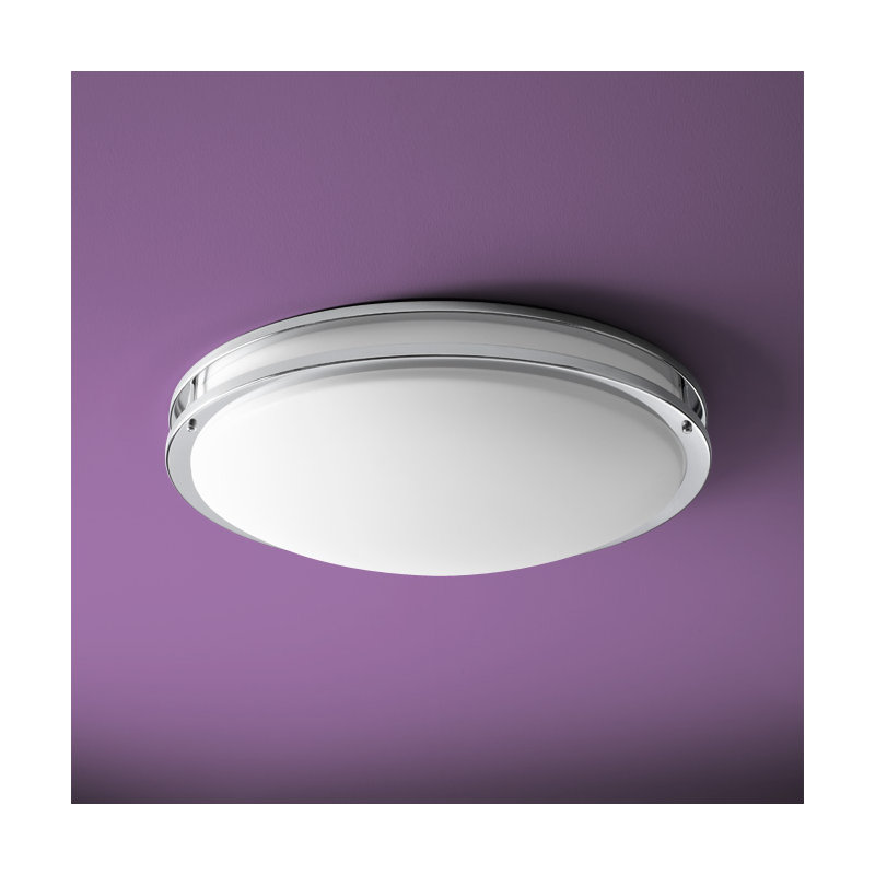 Oracle Acrylic Flush Mount, Polished Chrome