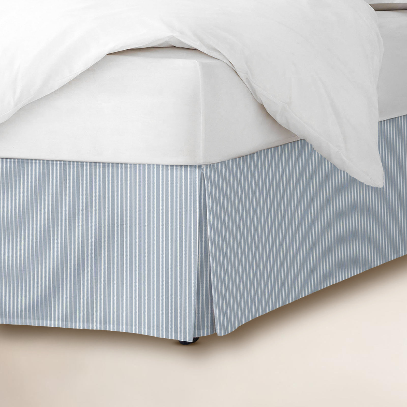 Reggie Tailored Bed Skirt, Queen, Cornflower, 18"