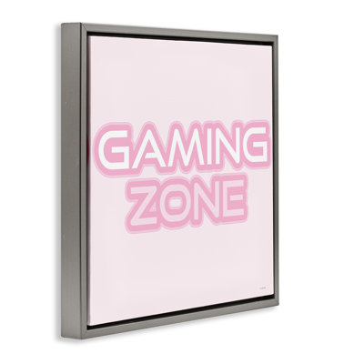 Pastel Pink Gaming Zone Floating Frame, design by Yass Naffas Designs