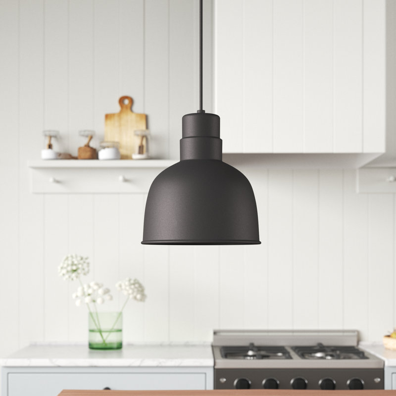 Helena 1 - Light Single Pendant, 11" H x 10" W x 10" D, Satin Black