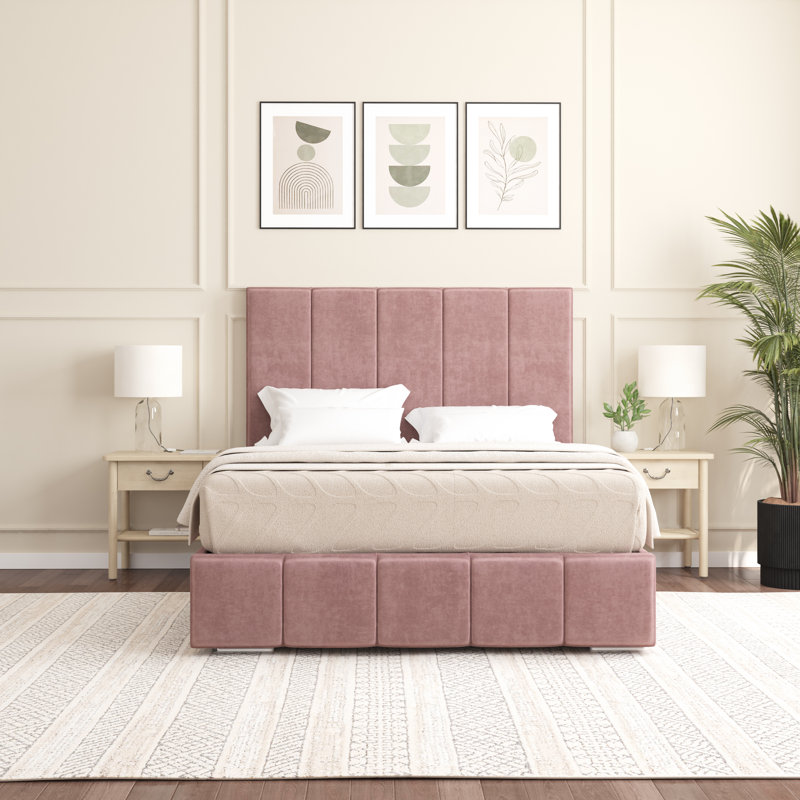 Edelmann Upholstered Bed, Super King (6'), Lilac