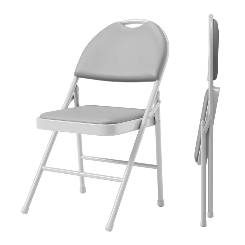 Stackable Folding Chair Folding Chair Set, Grey