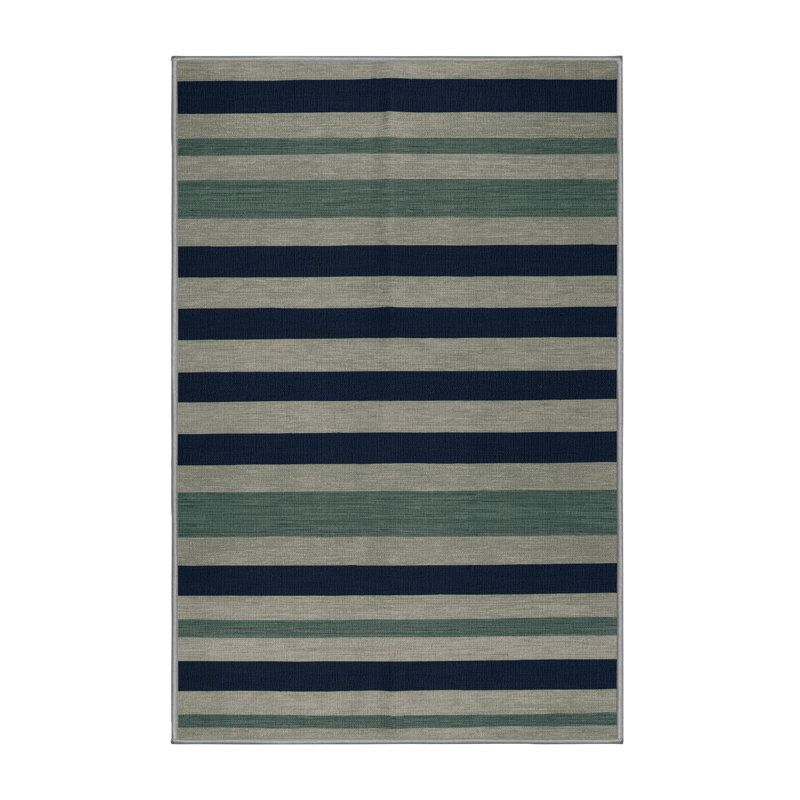 Tapis brun à rayures horizontales lavable à la machine, Tapis de couloir 2 pi x 5 pi