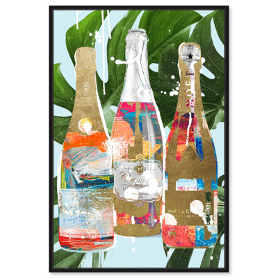 " Tropical Champagne Bottles " Acrylic Print