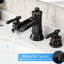 8 Inch Widespread 3 Hole Basin Faucet With Pop Up Drain And Hose, Oil - Rubbed Bronze, Solid Brass, Handle Design Mixer Tap Drain, Brass Body