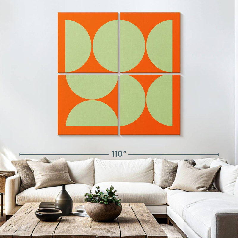 Avery Mid-Century Half Circles Collage I, 74'' H x 74'' W