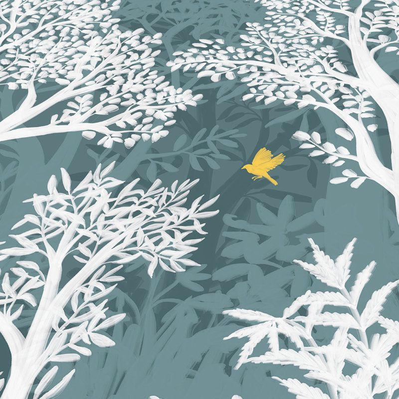 Forest Flight Wall Mural, Teal