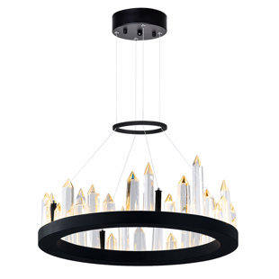 Legrand Dimmable LED Wagon Wheel Chandelier