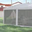 Moustiquaire en acier 10 x 28 pi pour moustiquaire en acier avec parois latérales amovibles et portes à fermeture à glissière (blanc)