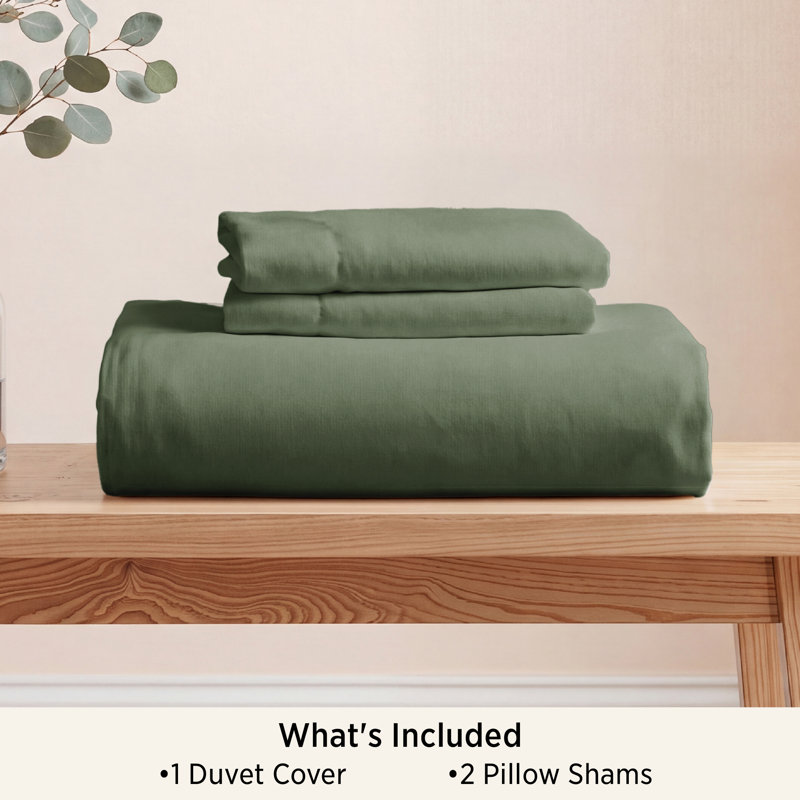 Housse de couette en microfibre très grande taille - ensemble de literie très douce en coton prélavé (ensemble de 3)