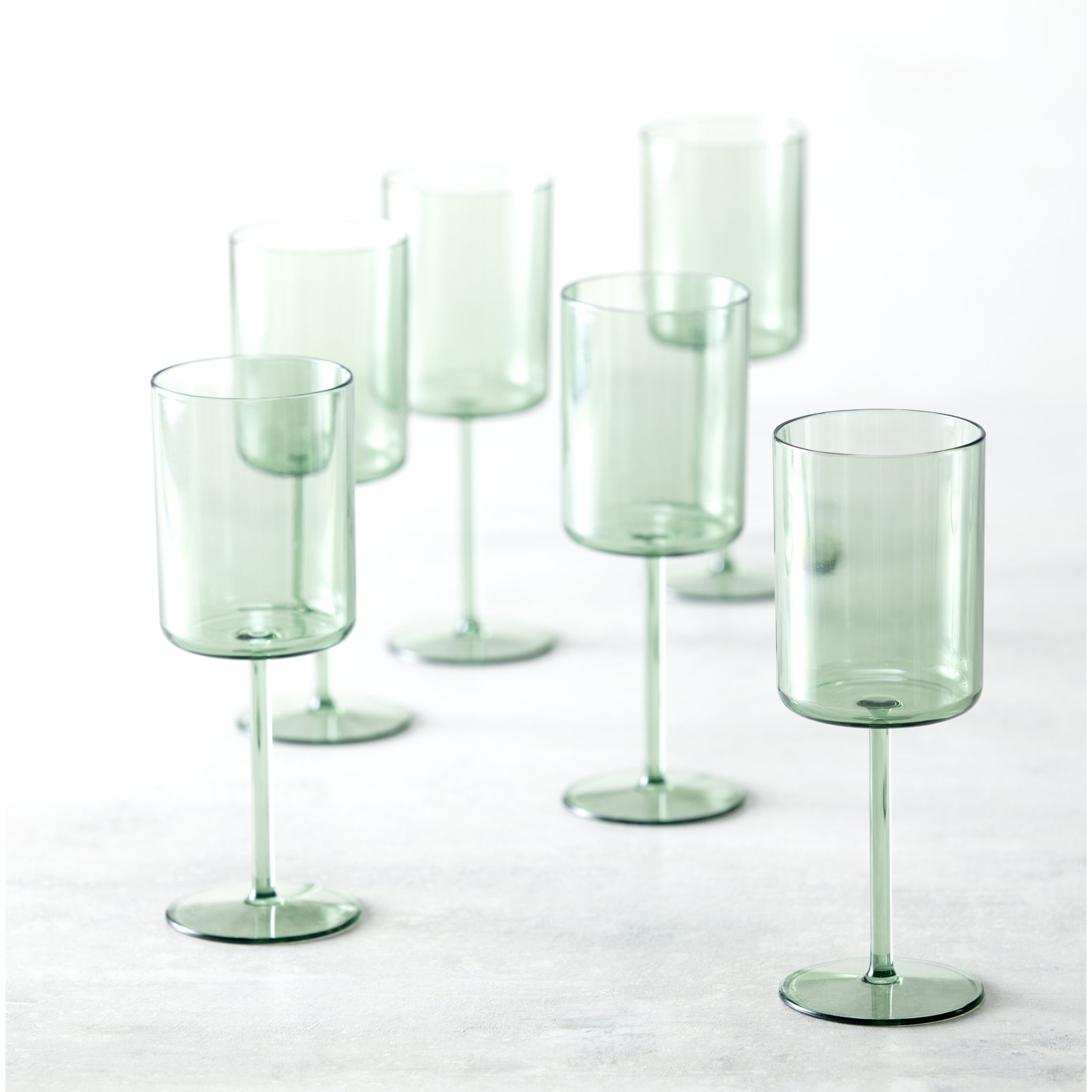 Fortessa Urbo Outdoor CoPolyester, Red Wine (Set of 6),, 15 oz, Sage Green