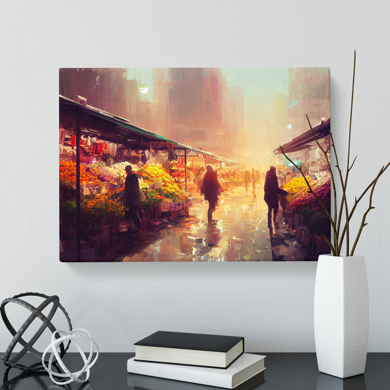 The Flower Market Vol.2 - Wrapped Canvas Print, 40cm H x 60cm W x 3cm D