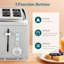 HOMCOM 1.7L 3000W Rapid Boil Kettle and 4 Slice Toaster Set Crumb Tray-1948956303