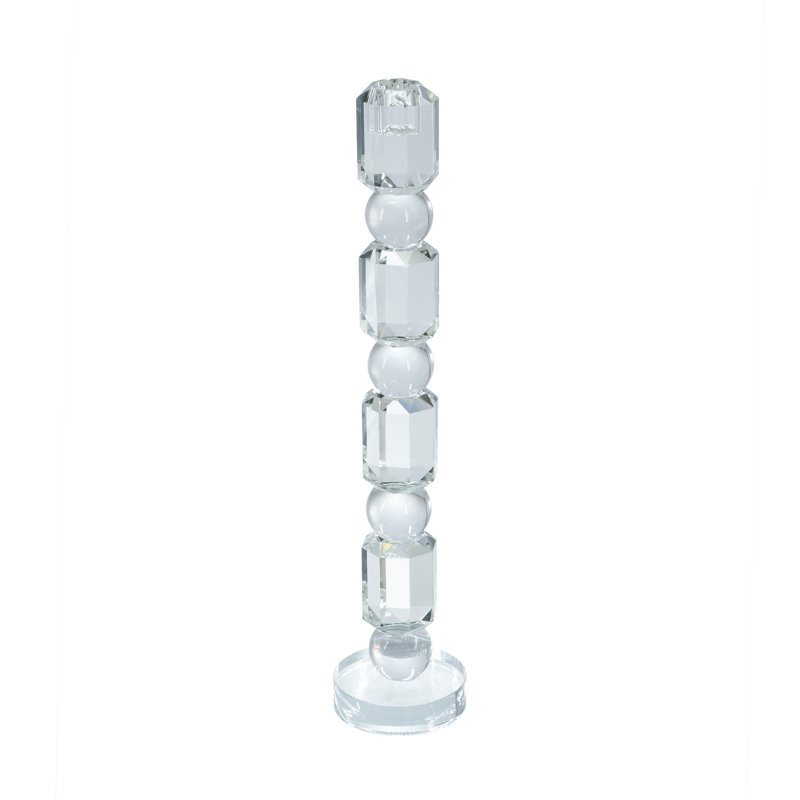 Porte-bougie effilé D3X15, H 15 po x l 3,1 po x P 3,1 po