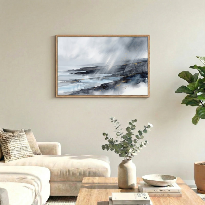«Ocean Storm», reproduction d'art sur toile, ensemble de 1, Natural, 18"H x 24"W