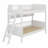 Wooden Bunk Bed With 3 Storage Shelves,Ladder Can Be Changed Left Or Right-314805963