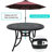 Lumet Round Outdoor Dining Table With Umbrella Hole , 48'' in. W 48'' in. D