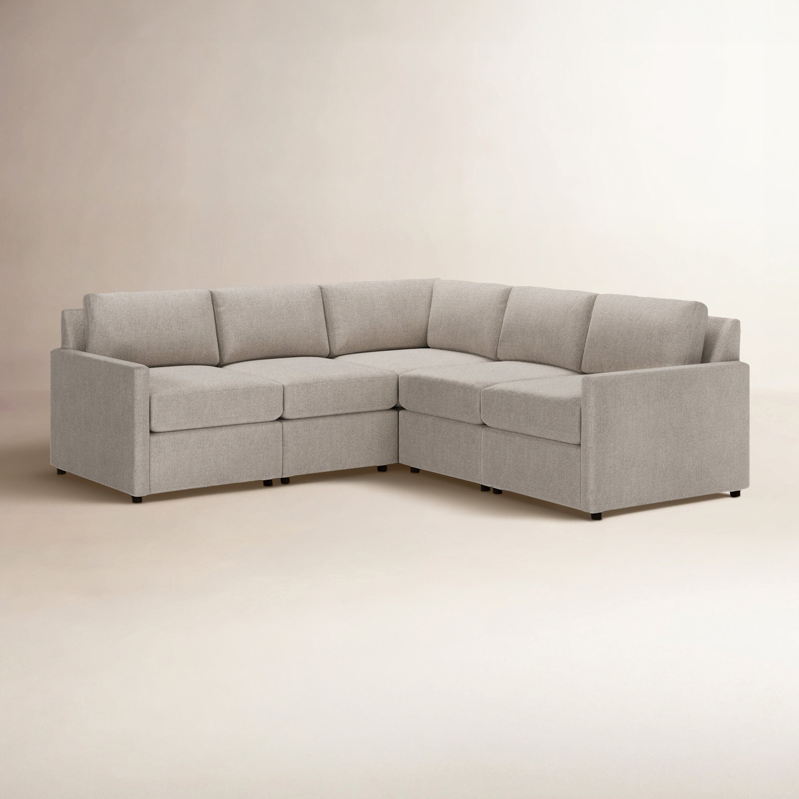 Damari Sectional, Monique Twine Textured Chenille
