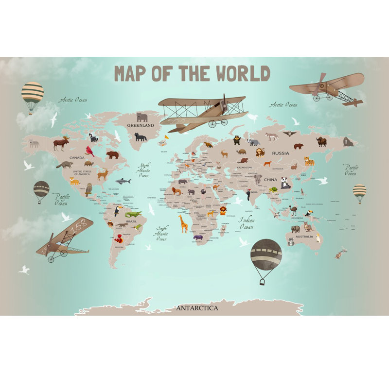Wild World Wonders: Animal Adventure Map, L 72 po x l 108 po