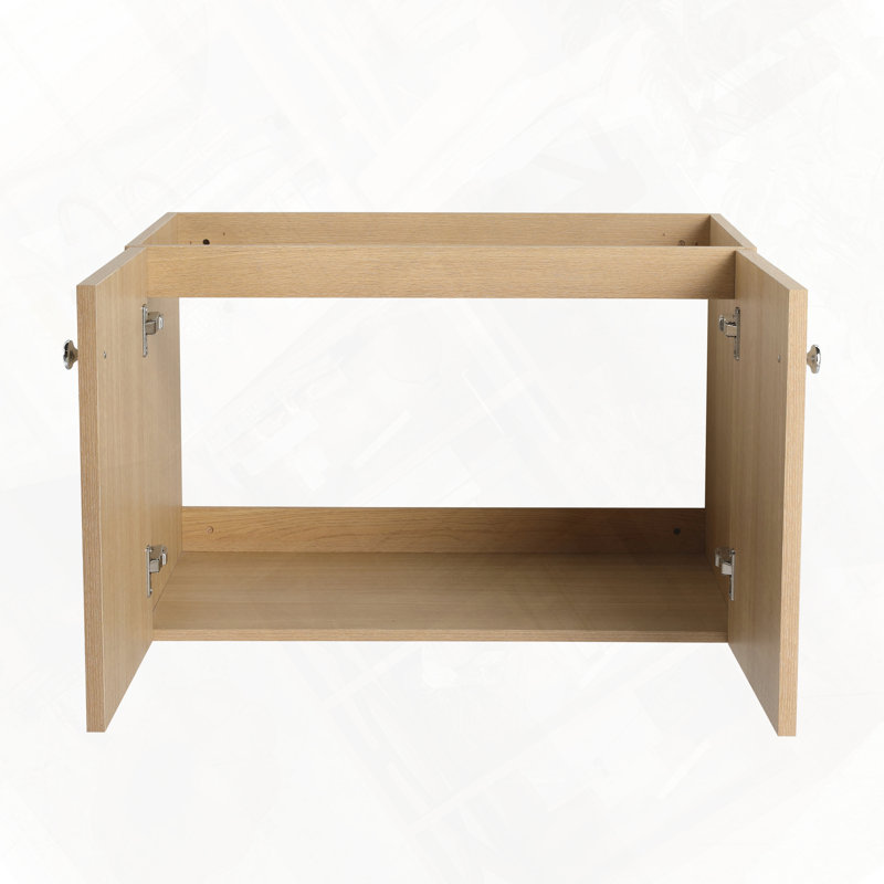 Wall Mounted Bathroom Vanity With Soft Closing Doors Without Sink