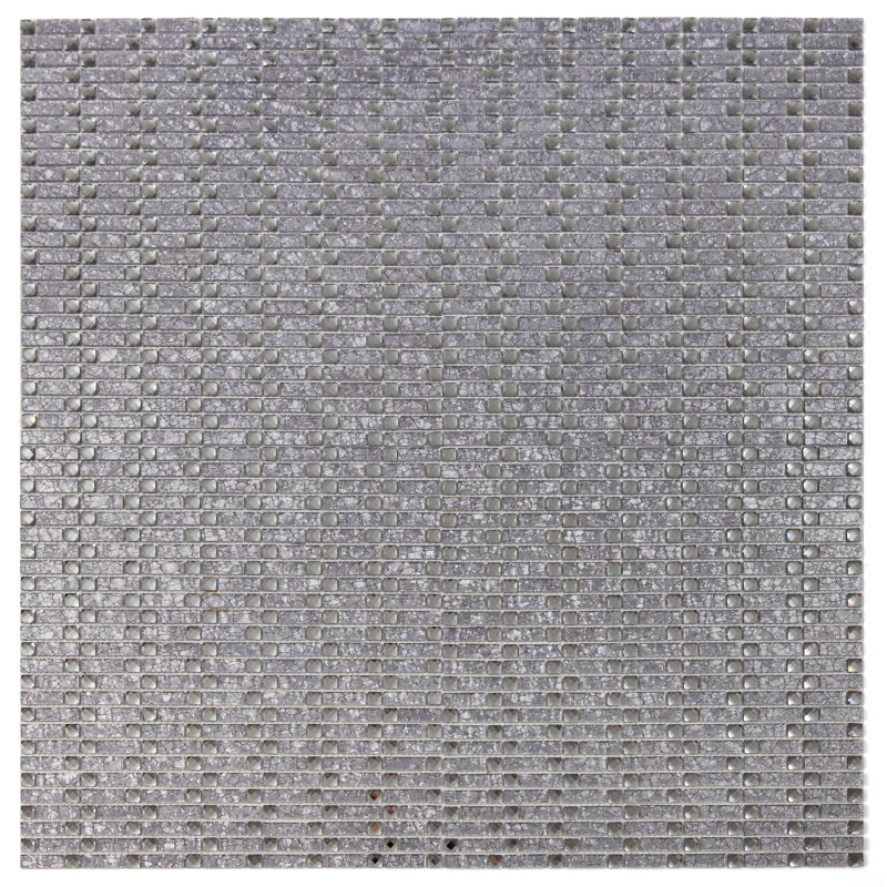 Artistic Jewels 12 in.x 12 in. Diamond Cut Glass Handmade Mosaic Decorative Kitchen & Bathroom Wall Tile, Gray
