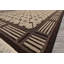 Tapis intérieur / extérieur en laine noué à la main à motif géométrique rectangulaire brun / beige 5 pi x 7 pi 11 po Stiljan