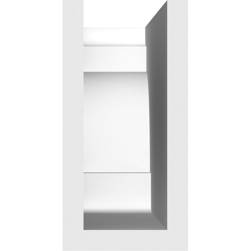 3"W x 6"H x 16"L Standard New Brighton Architectural Grade PVC Rafter Tail, 6"H x 3"W x 16"D