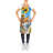 No Holiday Floral Polyester Cotton Bib Apron