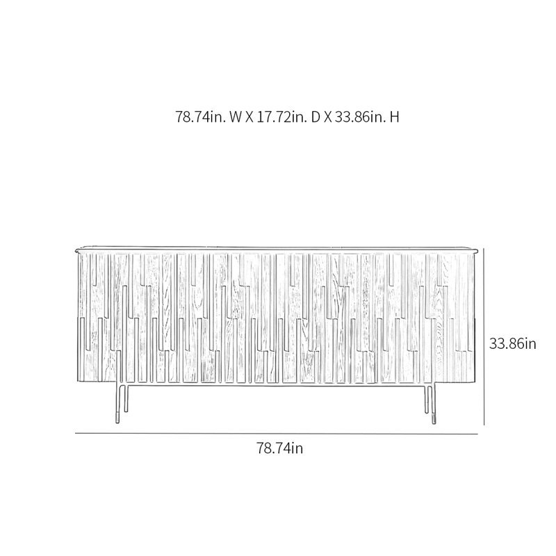 Modern Minimalist Light Luxury Sideboard Cabinet