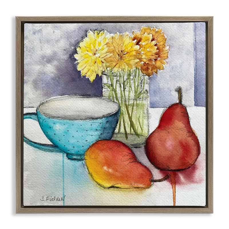 Tasse à thé et cadre flottant Modern Kitchen, H 18 po x l 18 po, Cadre flottant orme Montalcino