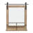 Usher Rustic Industrial Wood-Framed Wall Mount Barn Door Mirror with Shelf