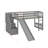 Twin Size Loft Bed With Slide-1100799243