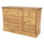Pursley 4-Piece Bedroom Set, Waxed Solid Pine - Wardrobe, Chest of Drawers & 2 Bedsides