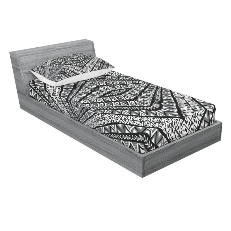 Ensemble de draps en forme de draps avec triangle à motif de décoration psychédélique dimension