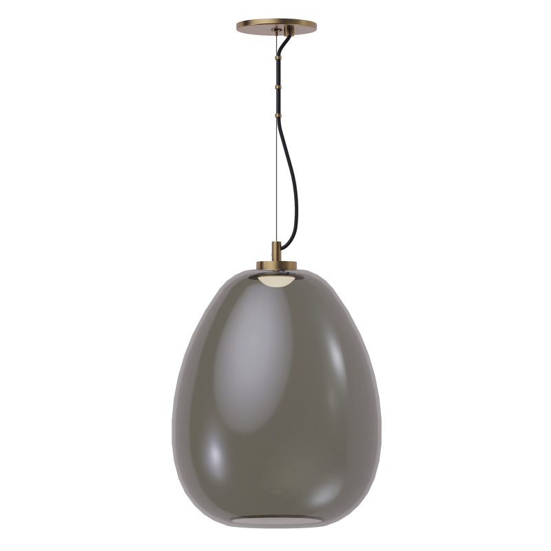 Kapoor 1 - Light LED Pendant, 15.7" H x 13" W x 13" D, Transparent Smoke
