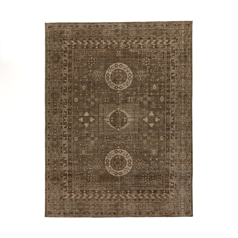 Arwen Hand Knotted Oriental Indoor Rug, Rectangle  3' x 12', Olive