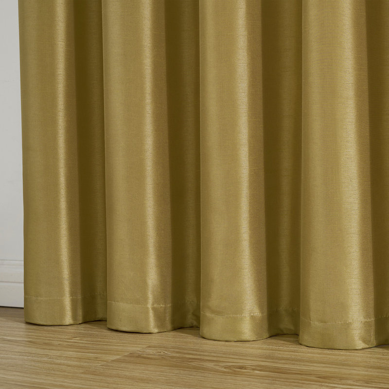 Royale Room Darkening Curtain Pair, Gold